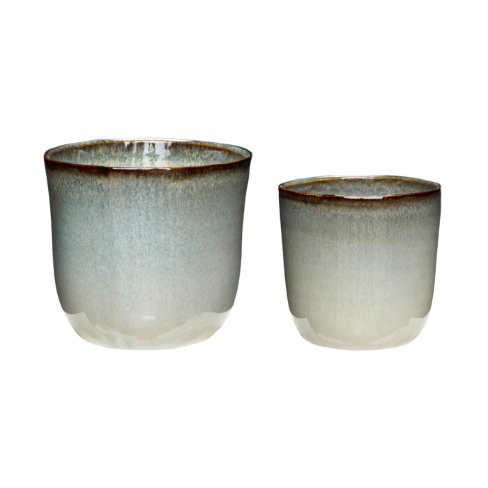 Glaserad kruka blue/gray Hübsch