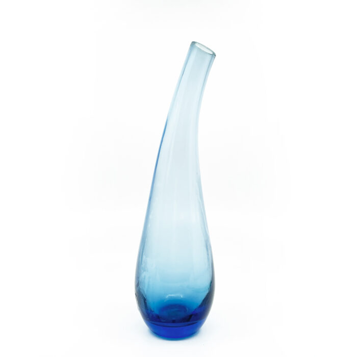 Glasvas Blue Curved