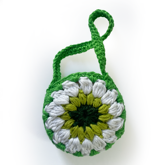 Crochet Mini Granny White-Green - Bild 2