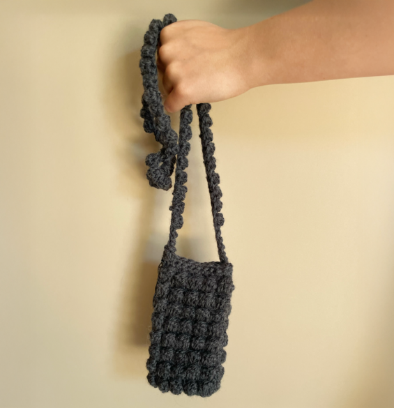 Crochet ShoulderPhone Gray